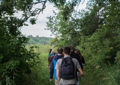 group of people hiking